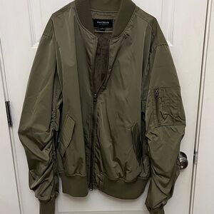 PacSun Men's Olive Green Bomber Jacket